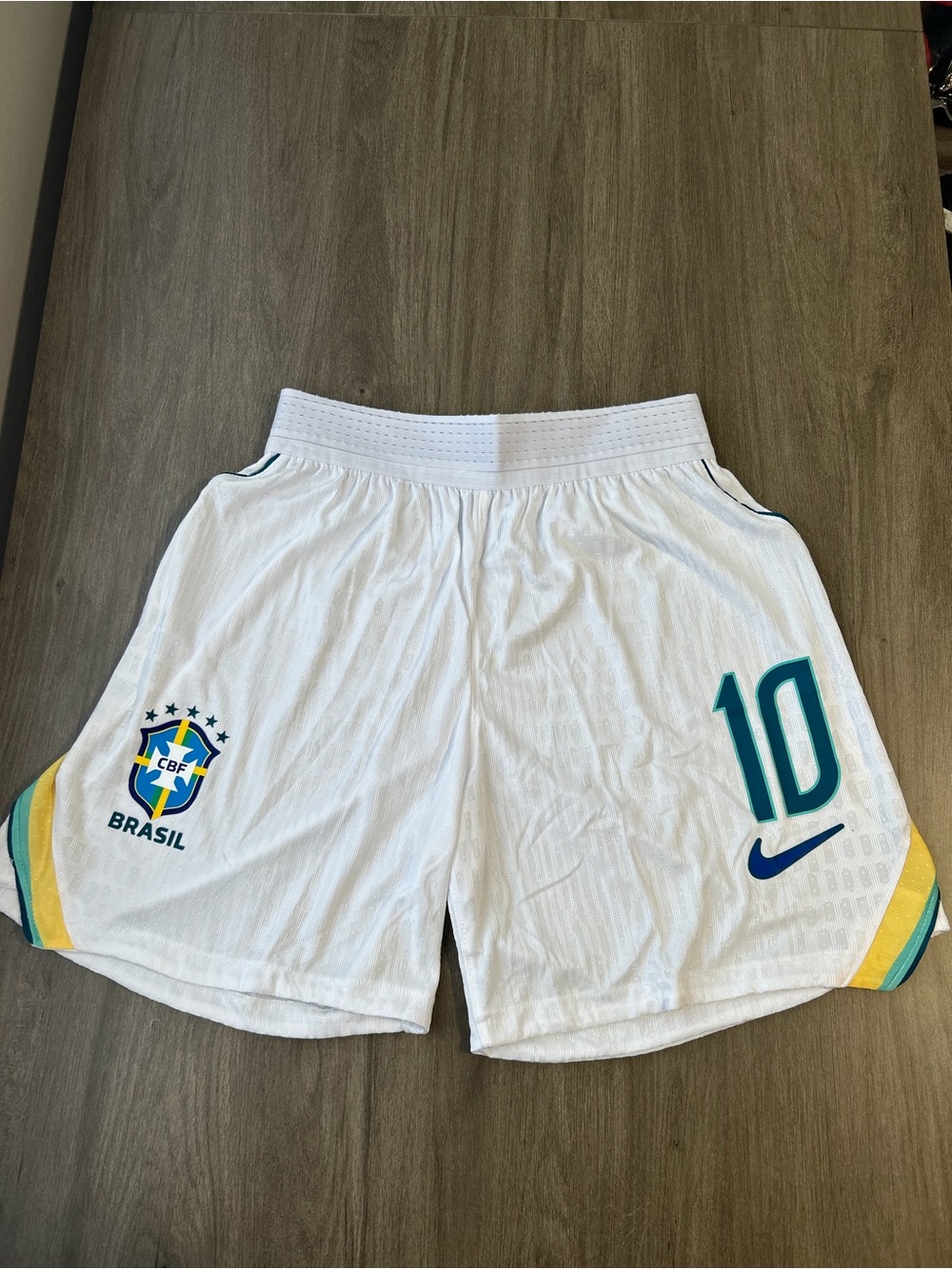 Nike Brazil 10 White Athletic Shorts